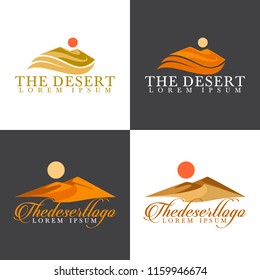 Isolated abstract desert logo template