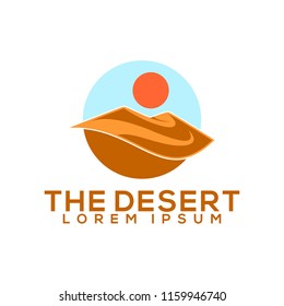 Isolated abstract desert logo template