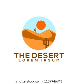 Isolated abstract desert logo template