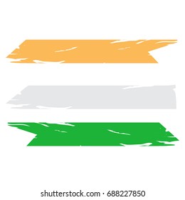 Isolated abstract flag of India, Vector illustration