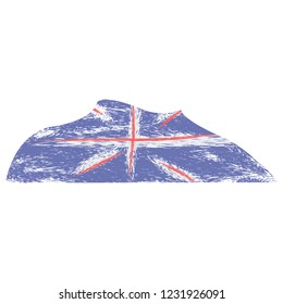 Isolated abstract flag sketch of united kingdom. Vector illustration design