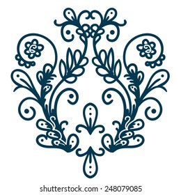 Isolated Abstract Floral pattern. Vector illustration