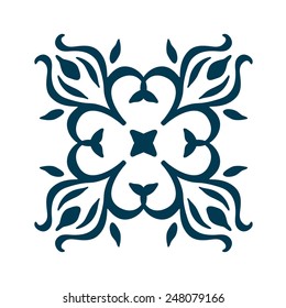 Isolated Abstract Floral pattern. Vector illustration