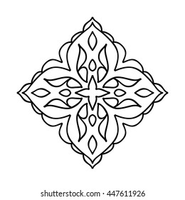 Isolated Abstract Floral pattern. Vector illustration