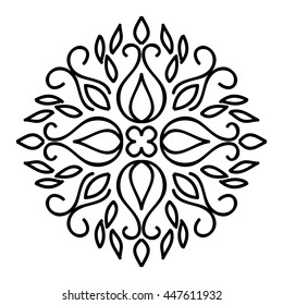 Isolated Abstract Floral pattern. Vector illustration