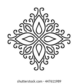 Isolated Abstract Floral pattern. Vector illustration