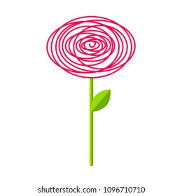 Isolated abstract flower icon