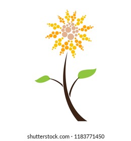 Isolated abstract flower icon