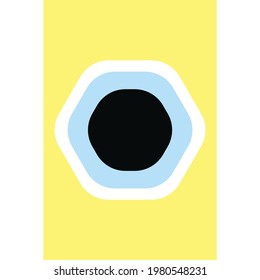 Isolated abstract geometric shapes, vector