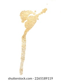 Isolated abstract gold spots. luxury background. Watercolor glitter splash