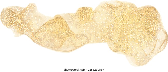 Isolated abstract gold spots. luxury background. Watercolor glitter splash