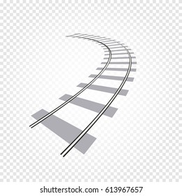 Isolated abstract grey color railway road on checkered background, ladder vector illustration.