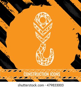 Isolated abstract hook, Construction icon, Vector illustration