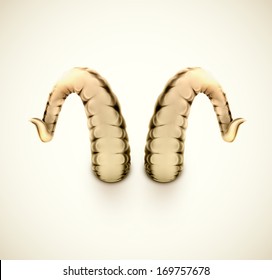 Isolated abstract horns, eps 10