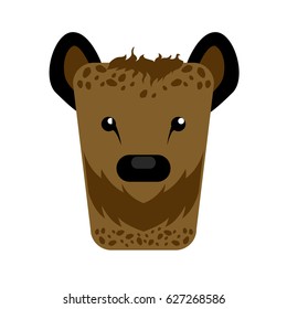 Isolated abstract hyena on a white background, Vector illustration