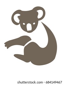 Isolated abstract koala on a white background, Vector illustration