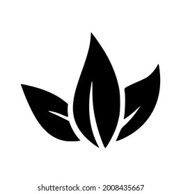 Isolated abstract leaf icon on a white background perfect for all project