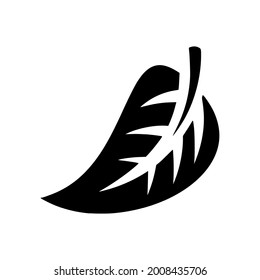 Isolated abstract leaf icon on a white background perfect for all project