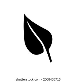 Isolated abstract leaf icon on a white background perfect for all project