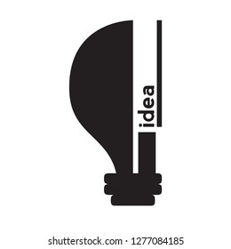 isolated abstract lightbulb concept. Vector illustration design