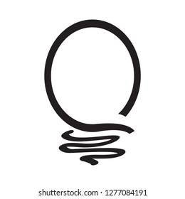 isolated abstract lightbulb concept. Vector illustration design