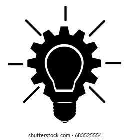 Isolated abstract lightbulb, idea concept, Vector illustration