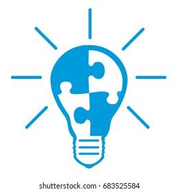 Isolated abstract lightbulb, idea concept, Vector illustration