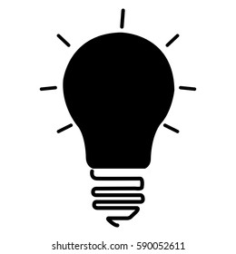 Isolated abstract lightbulb on a white background, Vector illustration