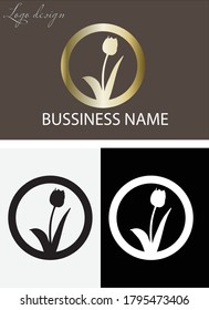 isolated abstract logo gold black and white