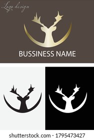 isolated abstract logo gold black and white