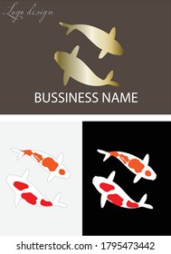 isolated abstract logo gold black and white
