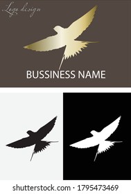 isolated abstract logo gold black and white