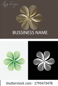 isolated abstract logo gold black and white