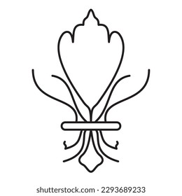 Isolated abstract lys flower symbol icon Vector