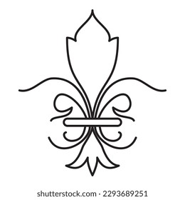 Isolated abstract lys flower symbol icon Vector