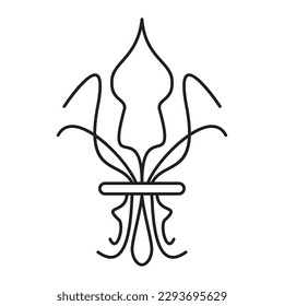 Isolated abstract lys flower symbol icon Vector