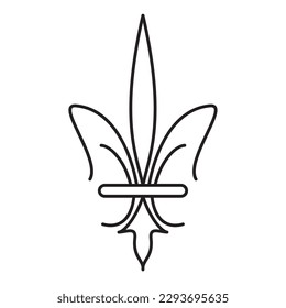 Isolated abstract lys flower symbol icon Vector