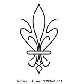 Isolated abstract lys flower symbol icon Vector