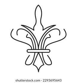 Isolated abstract lys flower symbol icon Vector