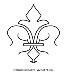 Isolated abstract lys flower symbol icon Vector