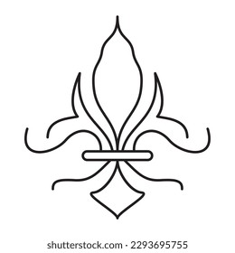 Isolated abstract lys flower symbol icon Vector