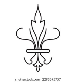 Isolated abstract lys flower symbol icon Vector