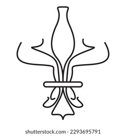 Isolated abstract lys flower symbol icon Vector