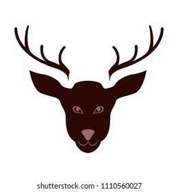 Isolated abstract moose avatar