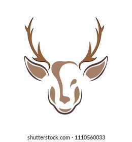 Isolated abstract moose avatar