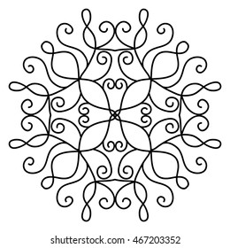 Isolated Abstract moroccan Floral pattern. Vector illustration