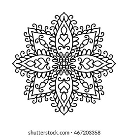 Isolated Abstract moroccan Floral pattern. Vector illustration