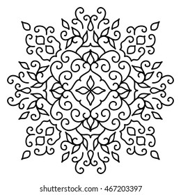 Isolated Abstract moroccan Floral pattern. Vector illustration