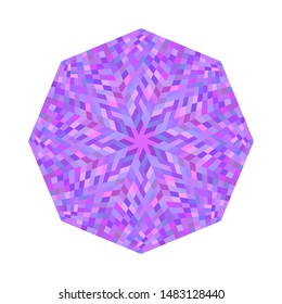 Isolated abstract mosaic octagon logo template - colorful octagonal ornamental vector design element with geometrical shapes