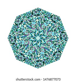 Isolated abstract mosaic octagon shape - geometrical octagonal colorful vector design element on white background